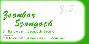 zsombor szongoth business card